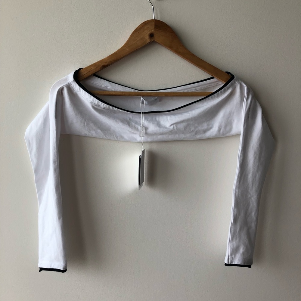Elsy Girl 3 Quarter Length White Shrug